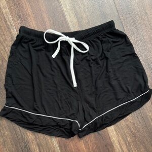 Born Black PJ Shorts with White Accents, NWT
